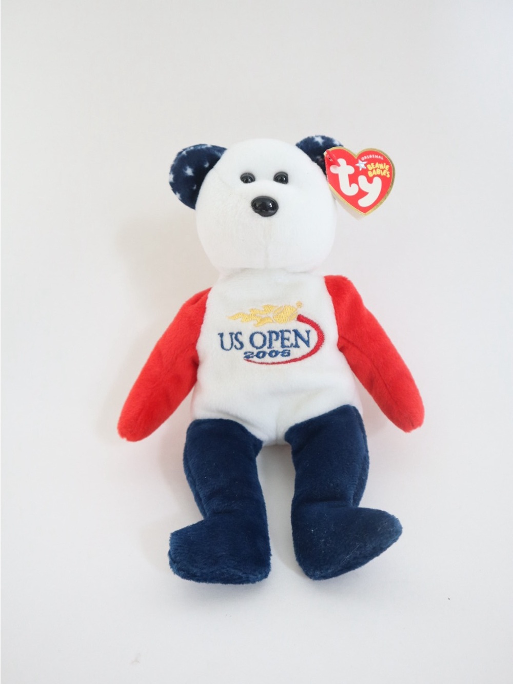 Ty US Open 2008 Plush Bear - Red White Blue